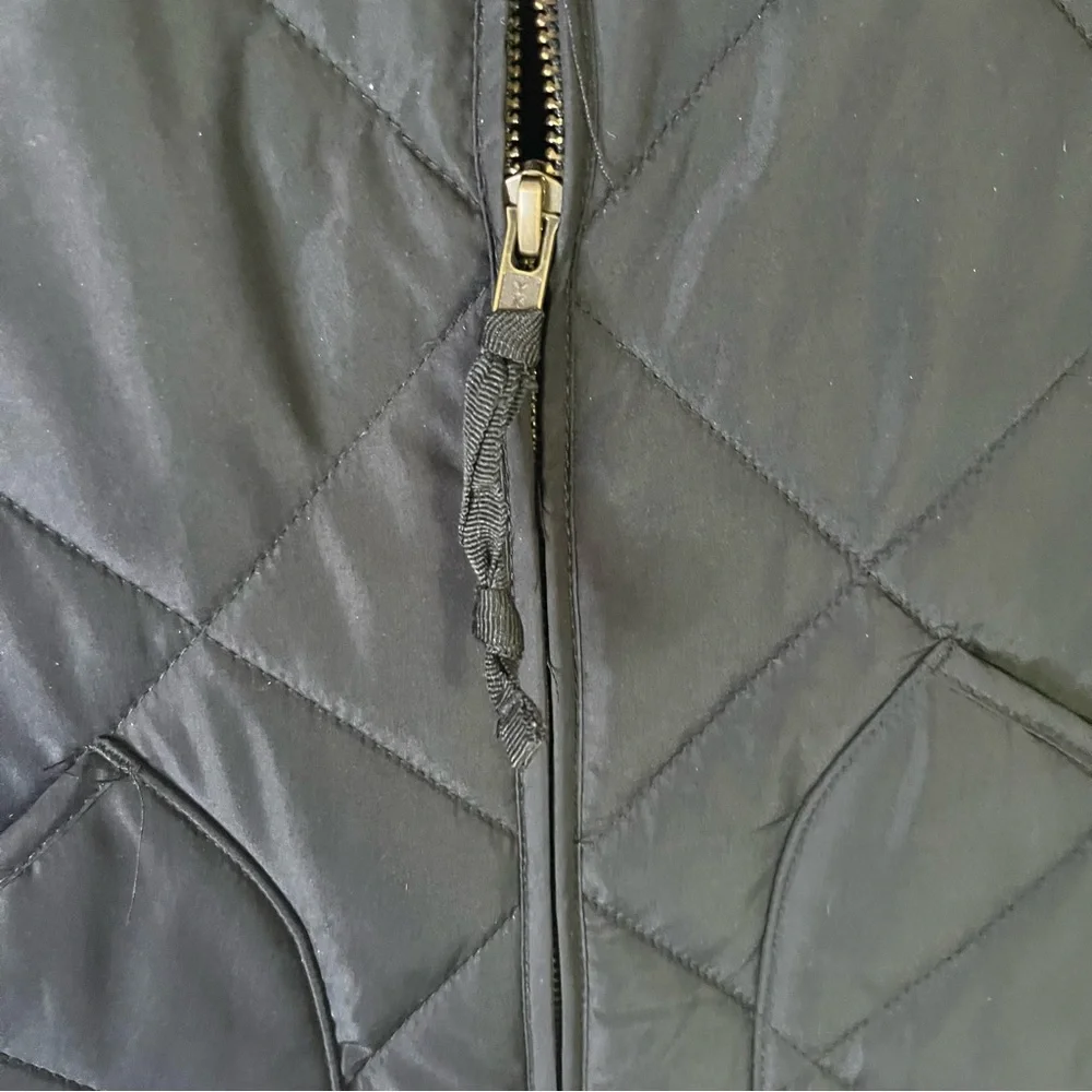 J. Crew Authentic Outerwear Full Zipper Black Vest Size‎ Small